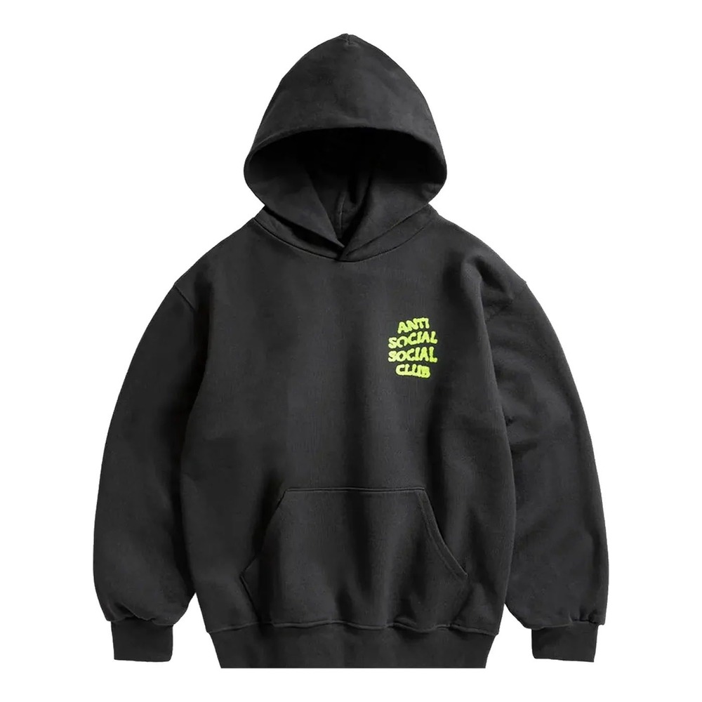 Anti Social Social Club I Glow In The Dark Hoodie Black Lime Green Large